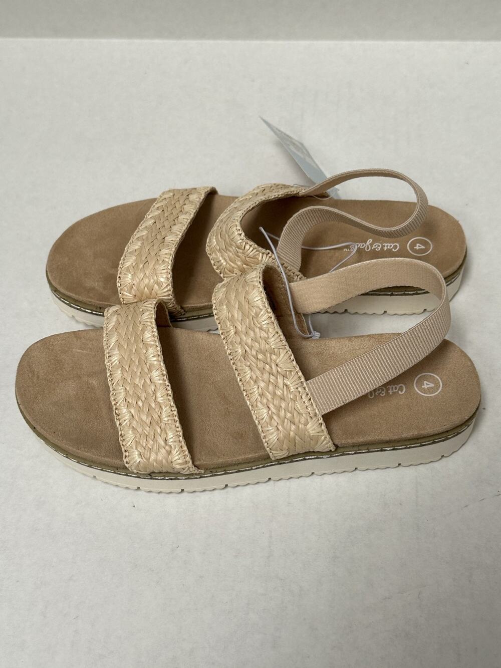 Cat & Jack Kids' Girls Shoes Kailan Footbed Sandals Tan Size 4